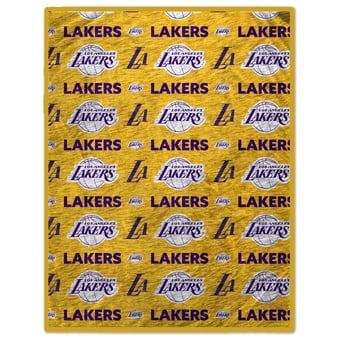 Pegasus Los Angeles Lakers Tonal Wordmark 60" x 70" Faux Fur Blanket