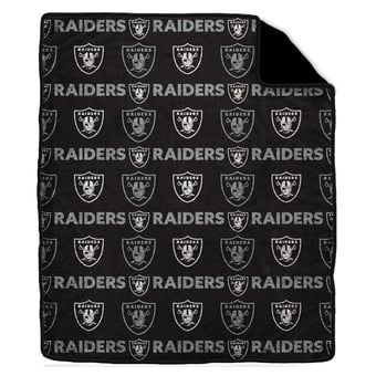 Pegasus Las Vegas Raiders Tonal Wordmark 60" x 70" Faux Fur Blanket