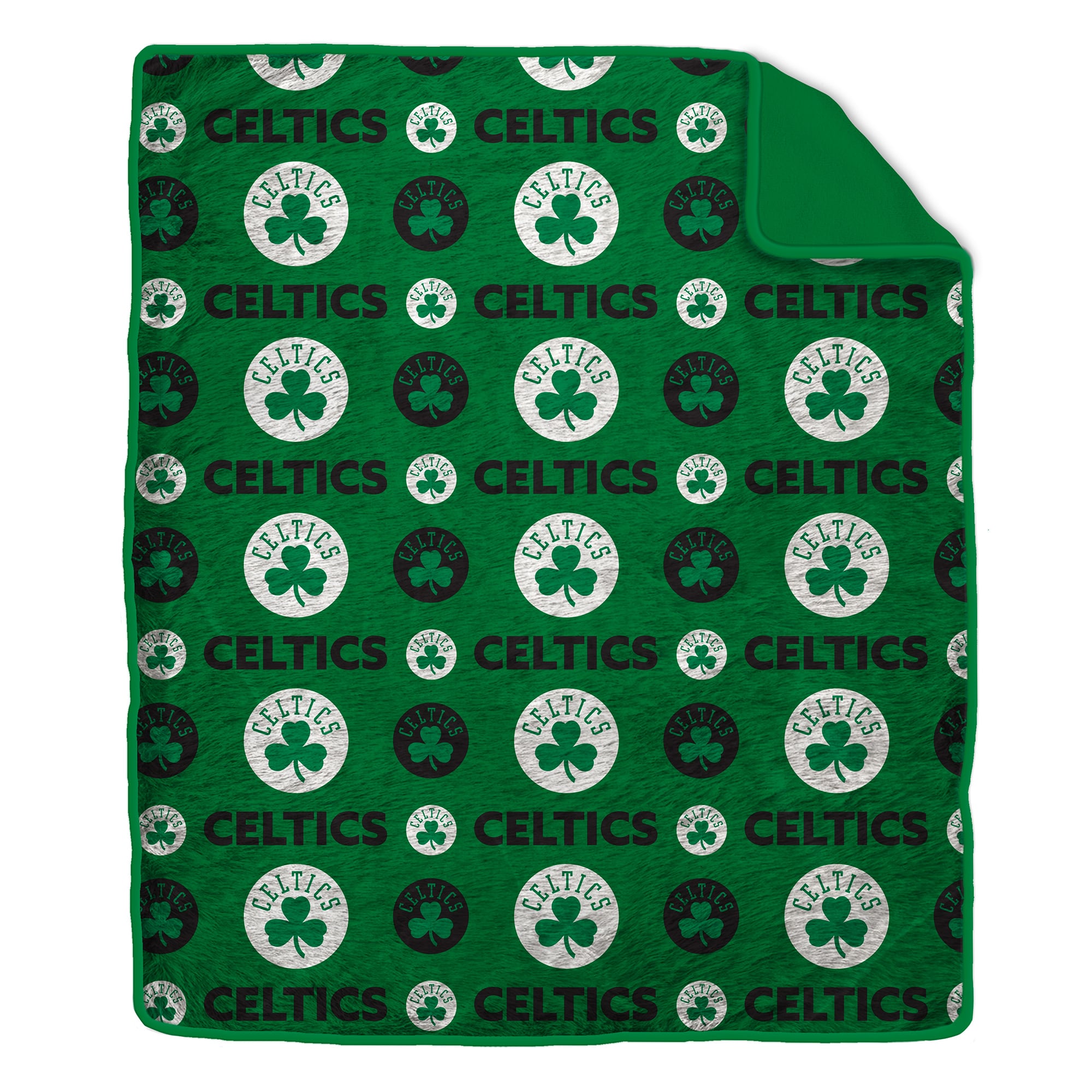 Pegasus Boston Celtics Tonal Wordmark 60" x 70" Faux Fur Blanket