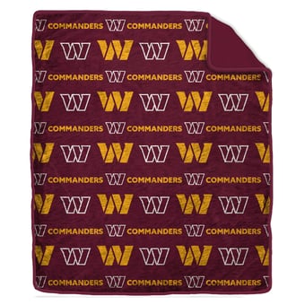 Pegasus Washington Commanders Tonal Wordmark 60" x 70" Faux Fur Blanket