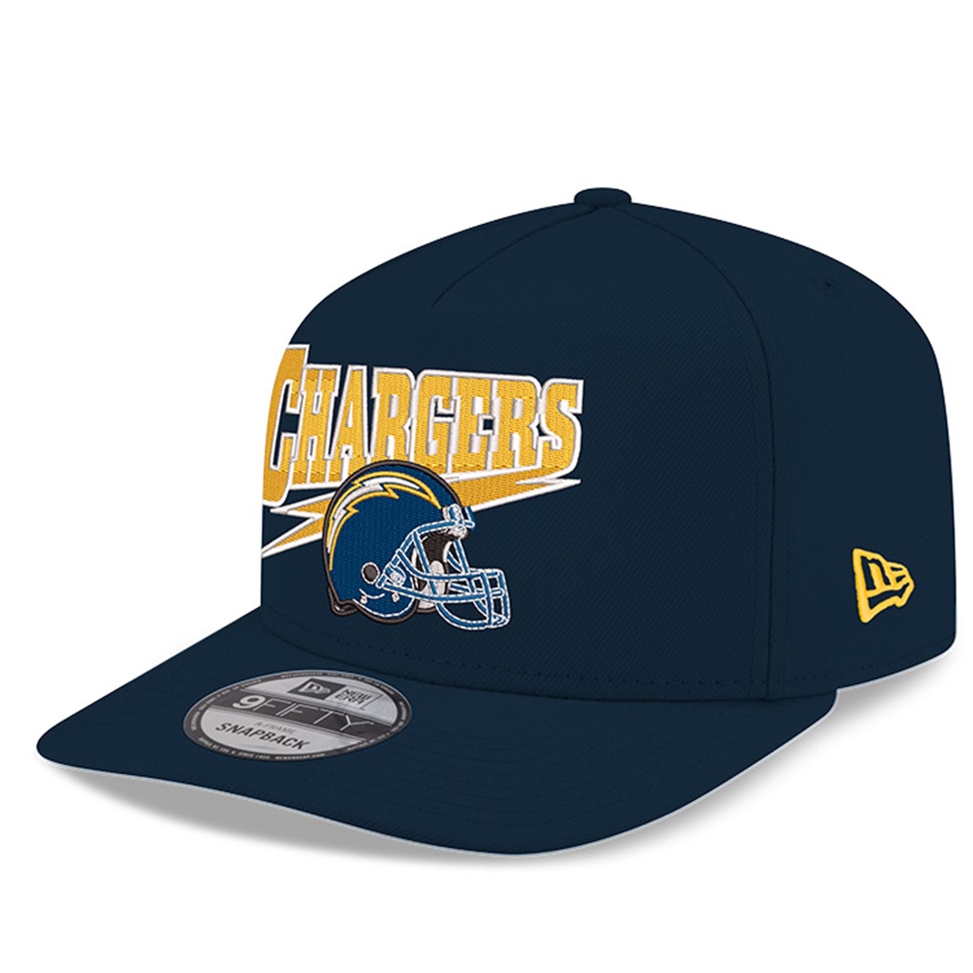 Men's New Era Navy Los Angeles Chargers Super Chargers A-Frame 9FIFTY Snapback Hat