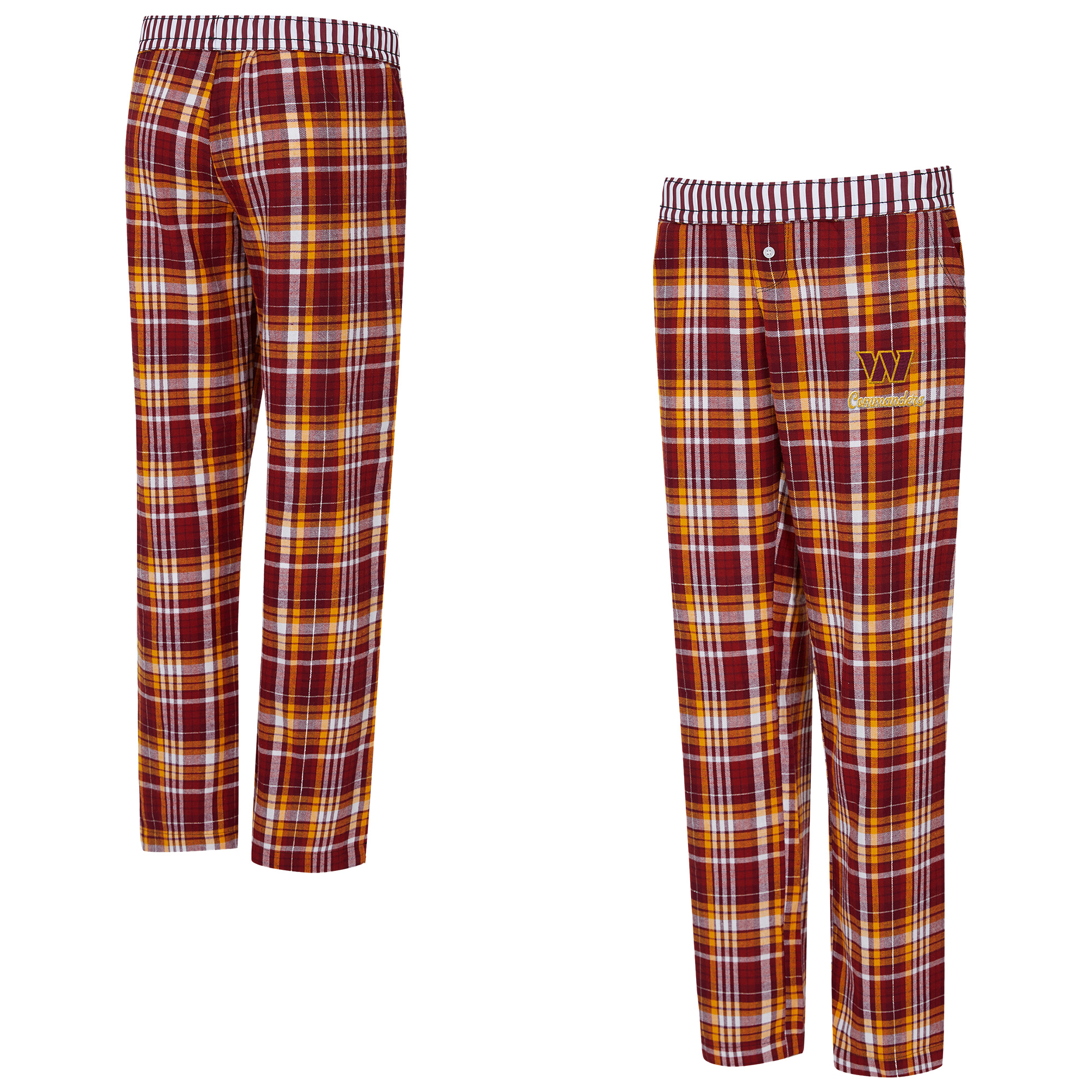 Women's Concepts Sport  Burgundy Washington Commanders Laney Plaid Tri-Blend Pants