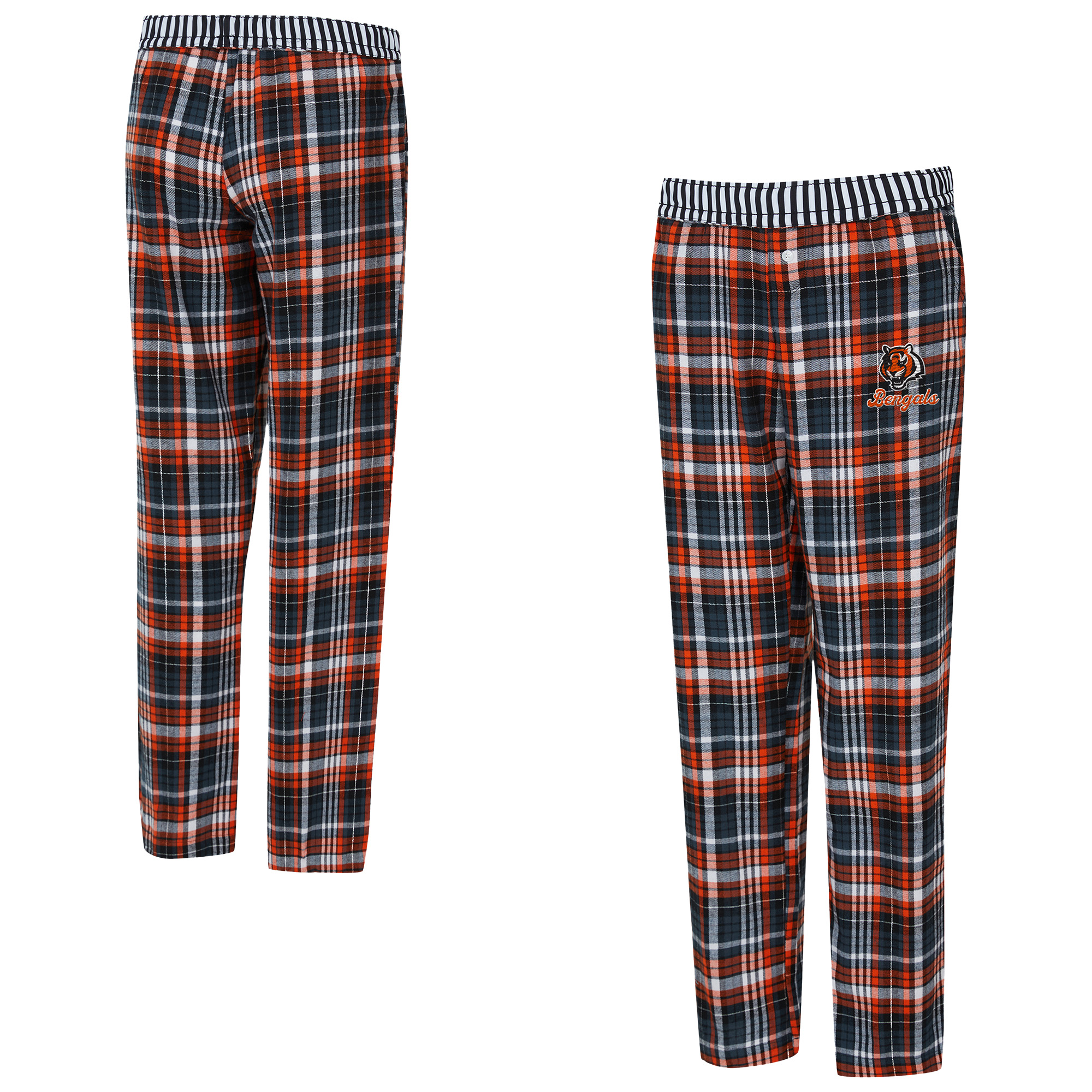 Women's Concepts Sport Black Cincinnati Bengals Laney Plaid Tri-Blend Pants