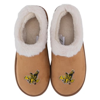 Women's ZooZatz Iowa Hawkeyes Teagan Faux Fur Slippers