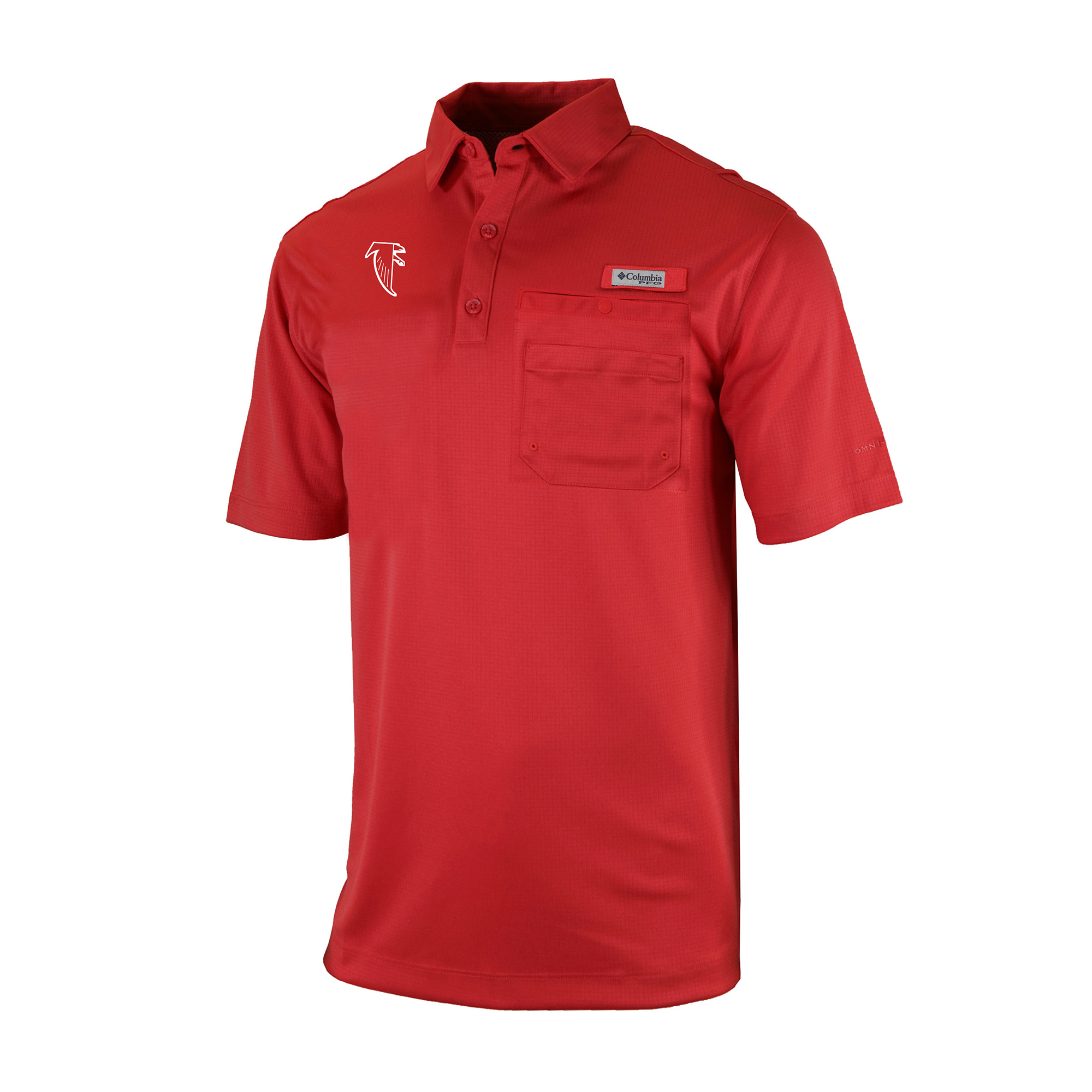 Men's Columbia Red Atlanta Falcons Omni-Wick Flycaster Pocket Polo