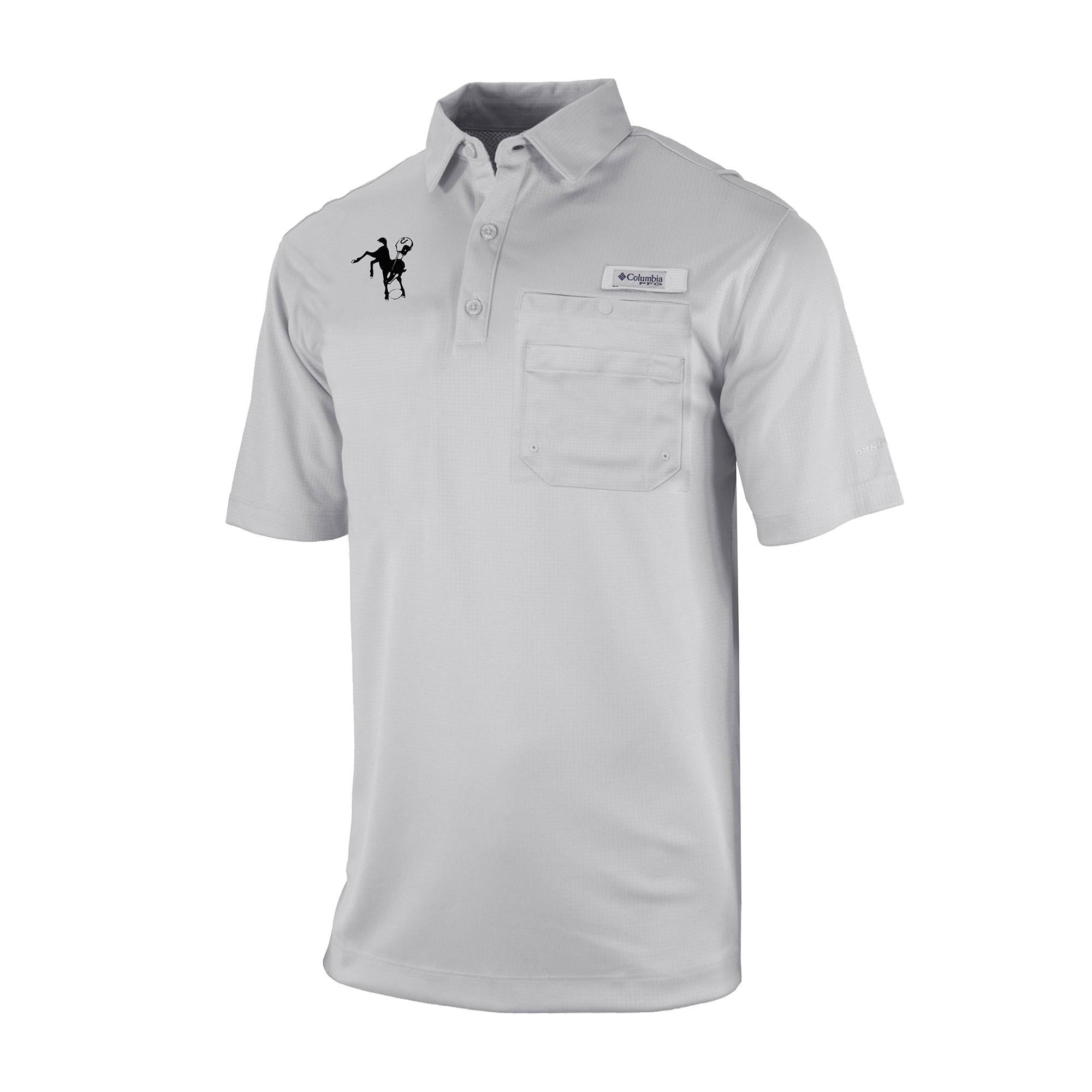 Men's Columbia Gray Indianapolis Colts Omni-Wick Flycaster Pocket Polo