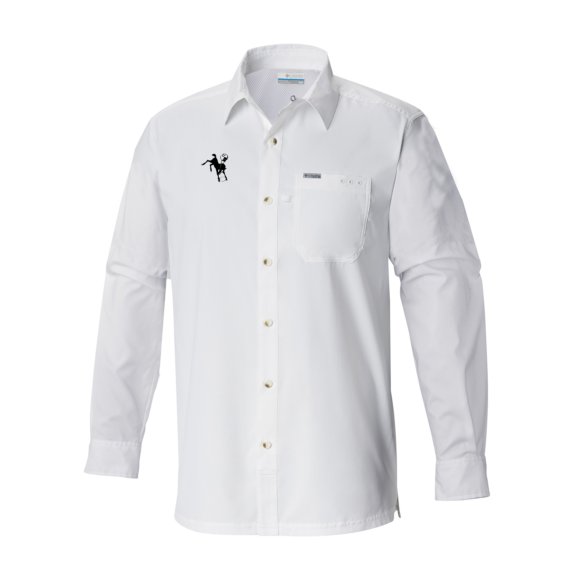 Men's Columbia White Indianapolis Colts Slack Tide Omni-Wick Long Sleeve Button-Up Camp Shirt
