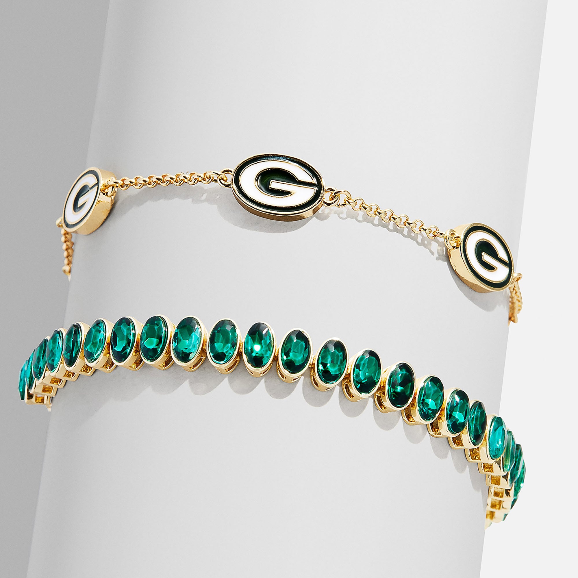 BaubleBar Green Bay Packers Set of Two Tennis Bracelets