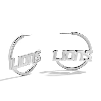BaubleBar Detroit Lions Wordmark Hoop Earrings