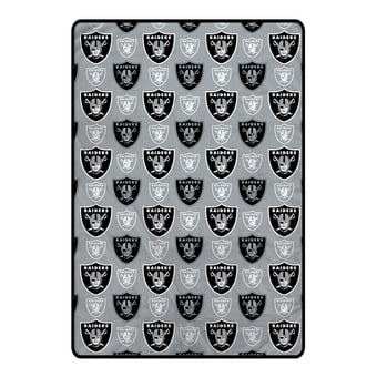 "Pegasus Las Vegas Raiders 66"" x 95"" Oversized Logo Roll Ultra Cozy Blanket"
