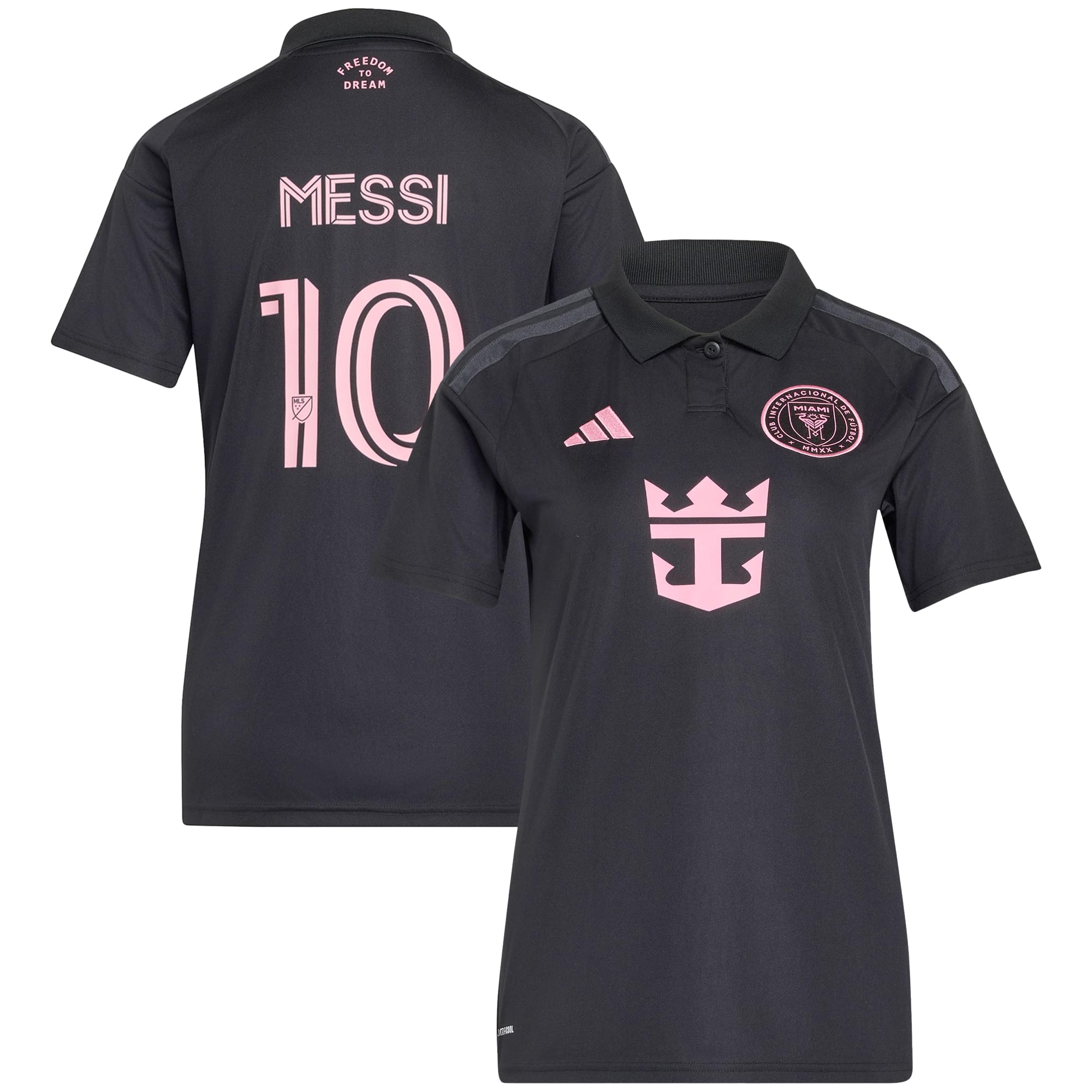 Women's adidas Lionel Messi Black Inter Miami CF 2026 Presagio Replica Jersey