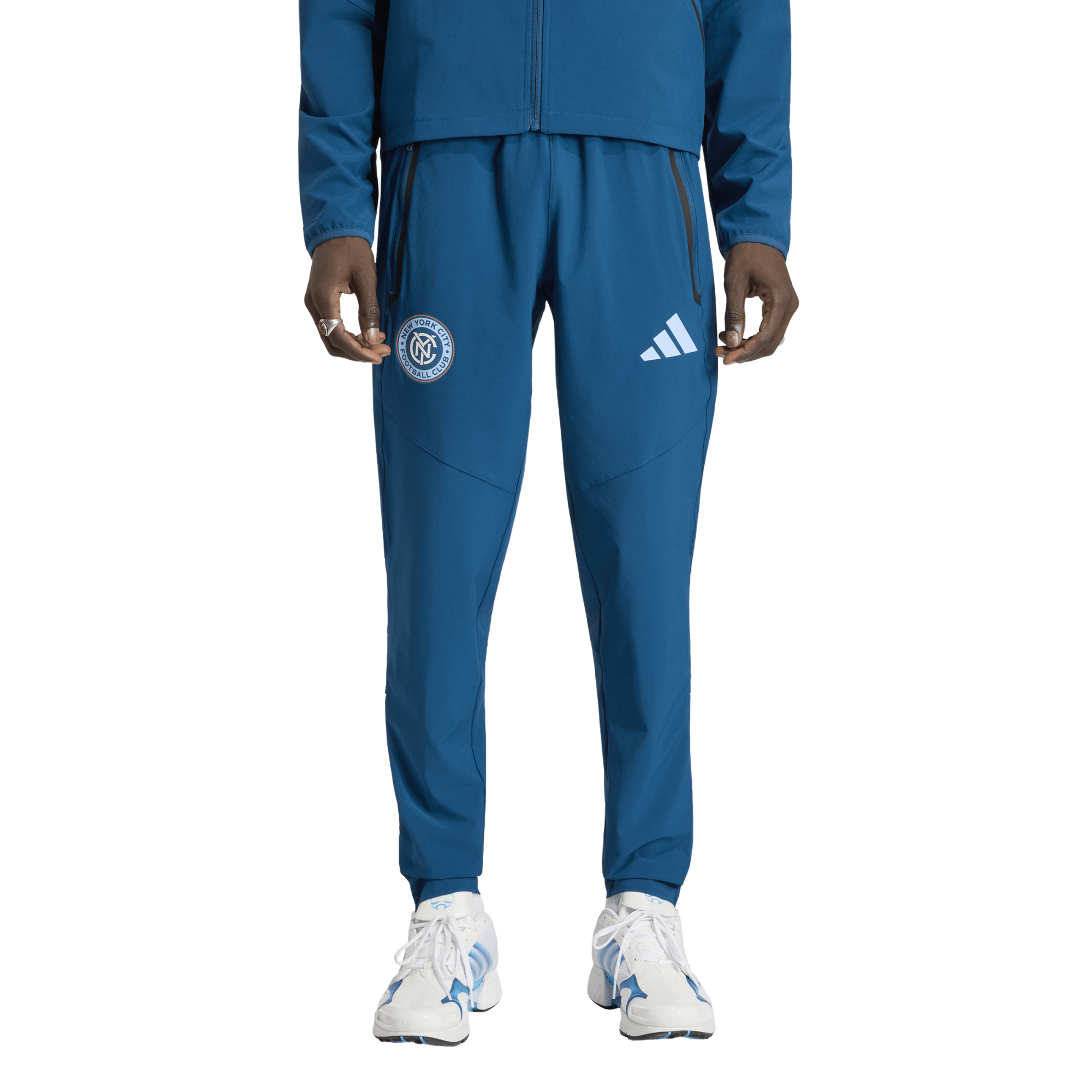 Men’s adidas Blue New York City FC Tiro Travel Pants Men’s adidas Blue New York City FC Tiro Travel Pants