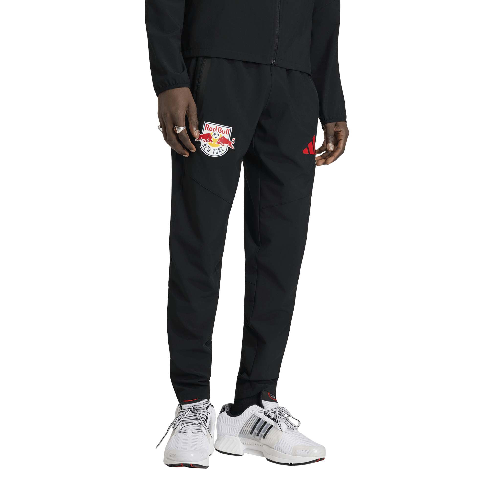 Men’s adidas Black New York Red Bulls Tiro Travel Pants Men’s adidas Black New York Red Bulls Tiro Travel Pants