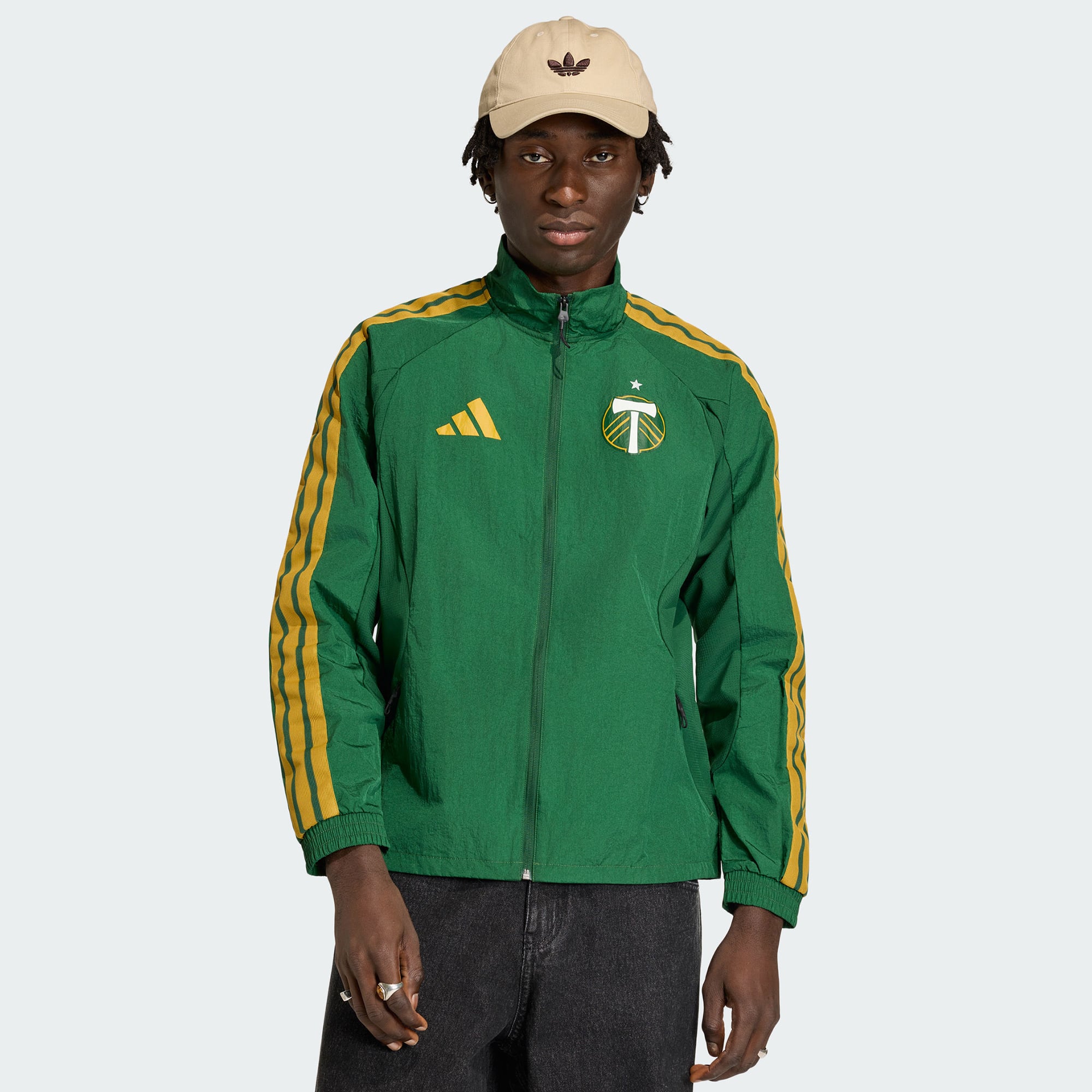 Men's adidas Green Portland Timbers 2026 Anthem Raglan Full-Zip Jacket