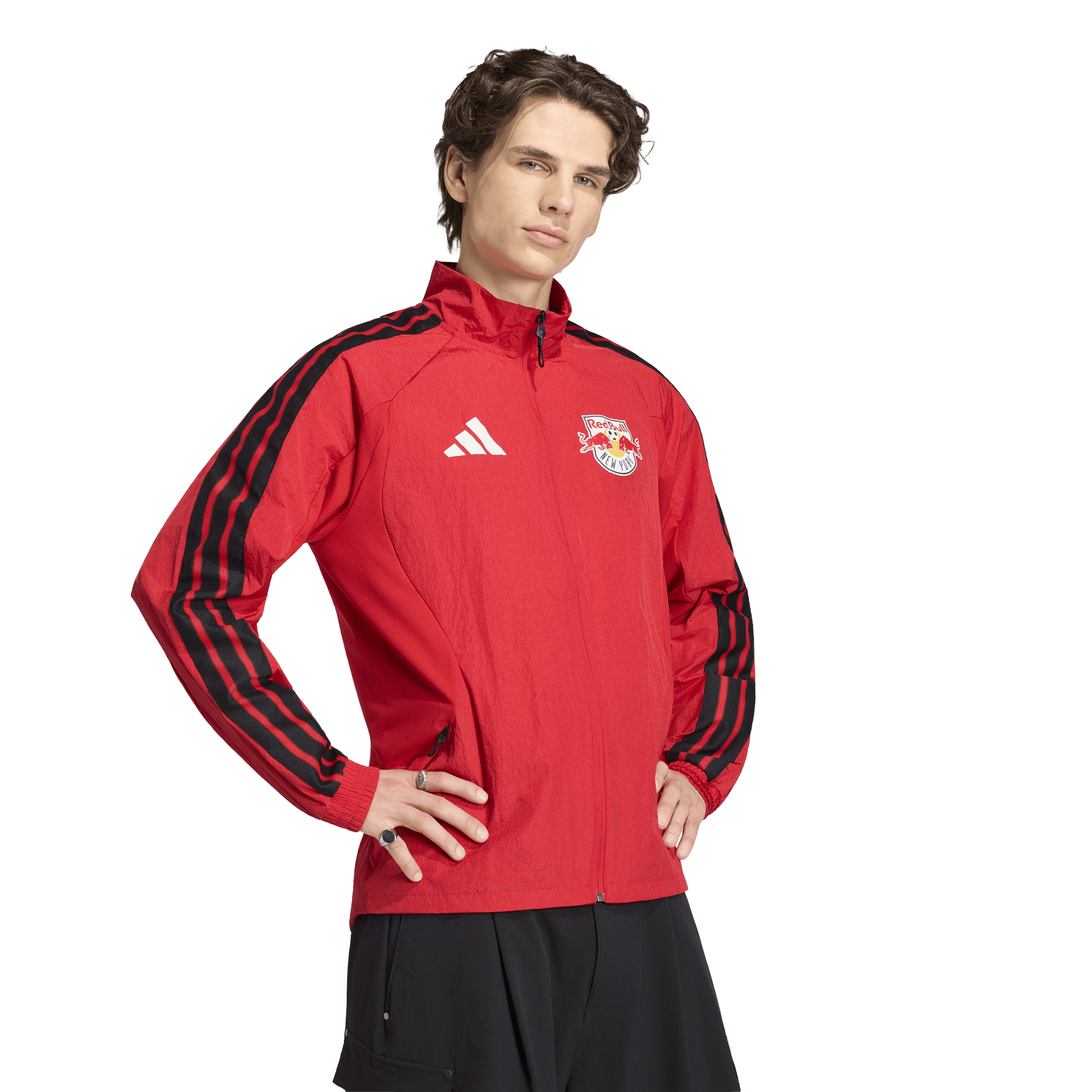 Men's adidas Red New York Red Bulls 2026 Anthem Raglan Full-Zip Jacket