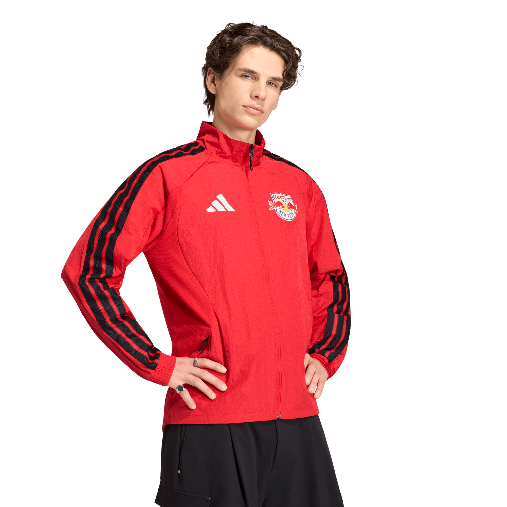 Men's adidas Red New York Red Bulls 2026 Anthem Raglan Full-Zip Jacket
