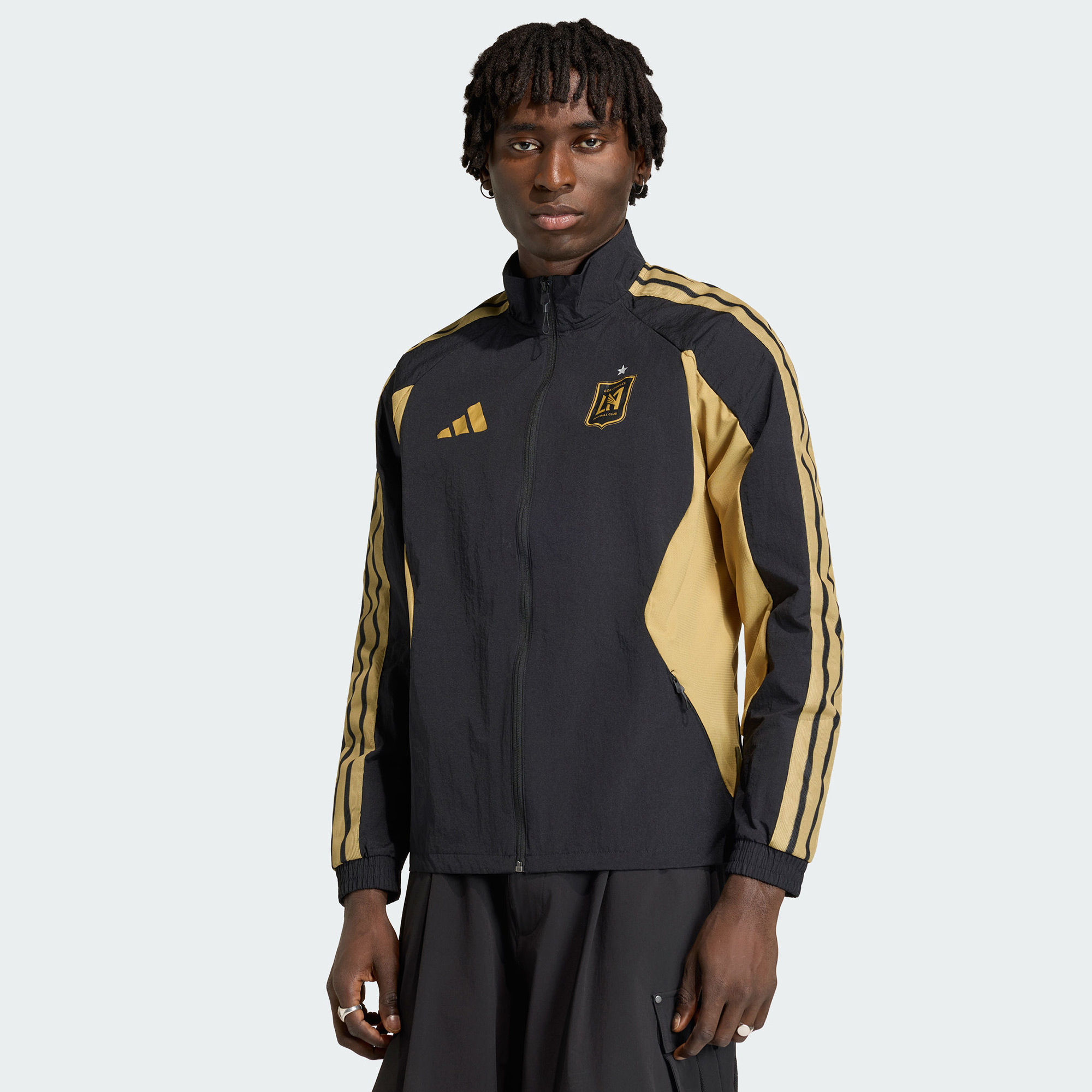 Men's adidas Black LAFC 2026 Anthem Raglan Full-Zip Jacket