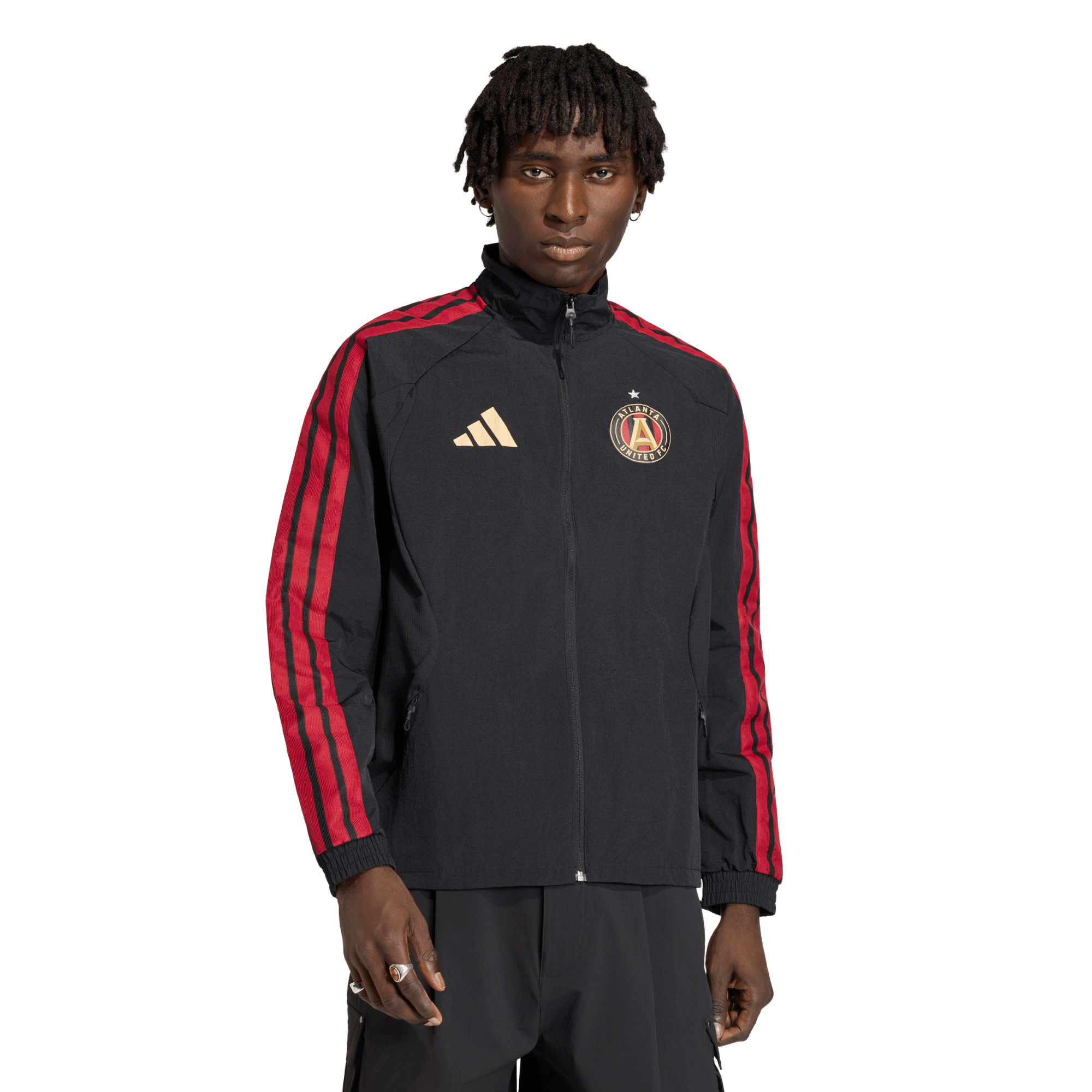 adidas Black Atlanta United FC 2026 Anthem Raglan Full-Zip Jacket