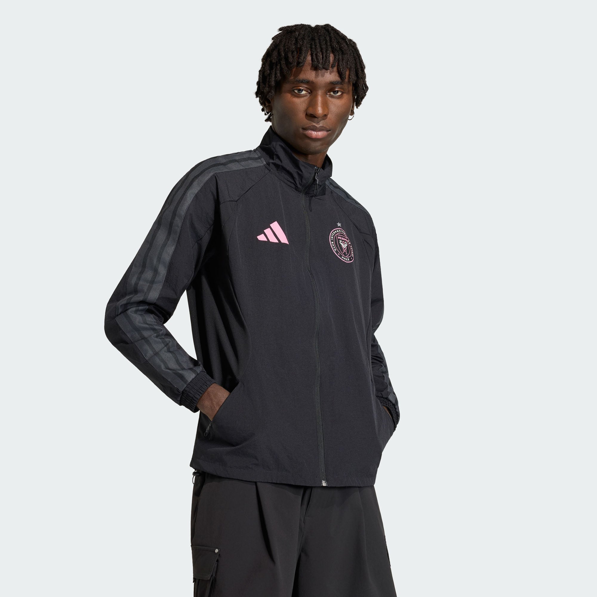 Men's adidas Black Inter Miami CF 2026 Anthem Raglan Full-Zip Jacket