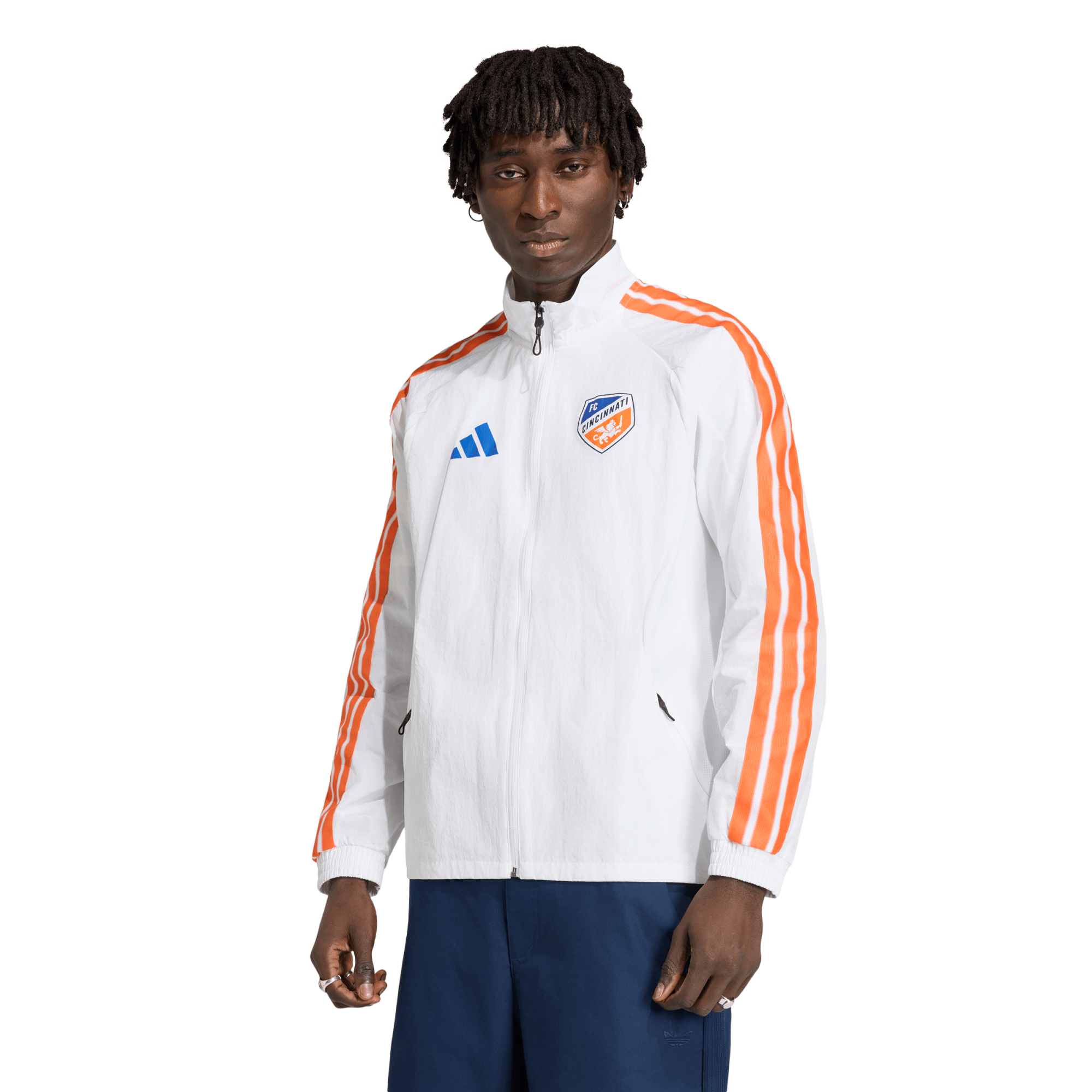 Men's adidas White FC Cincinnati 2026 Anthem Raglan Full-Zip Jacket