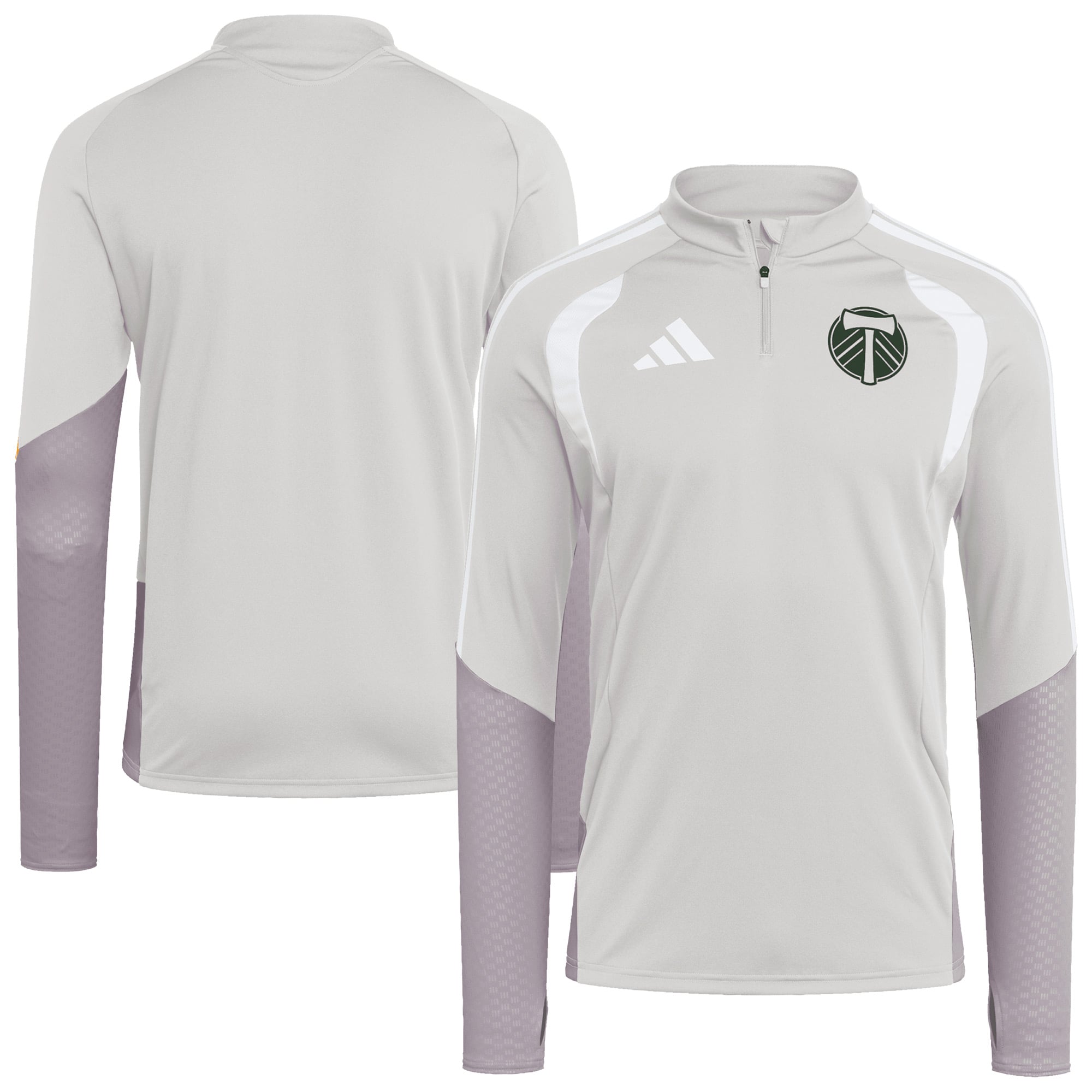 Men's adidas Silver Portland Timbers 2026 Tiro Competition Quarter-Zip Training Top
