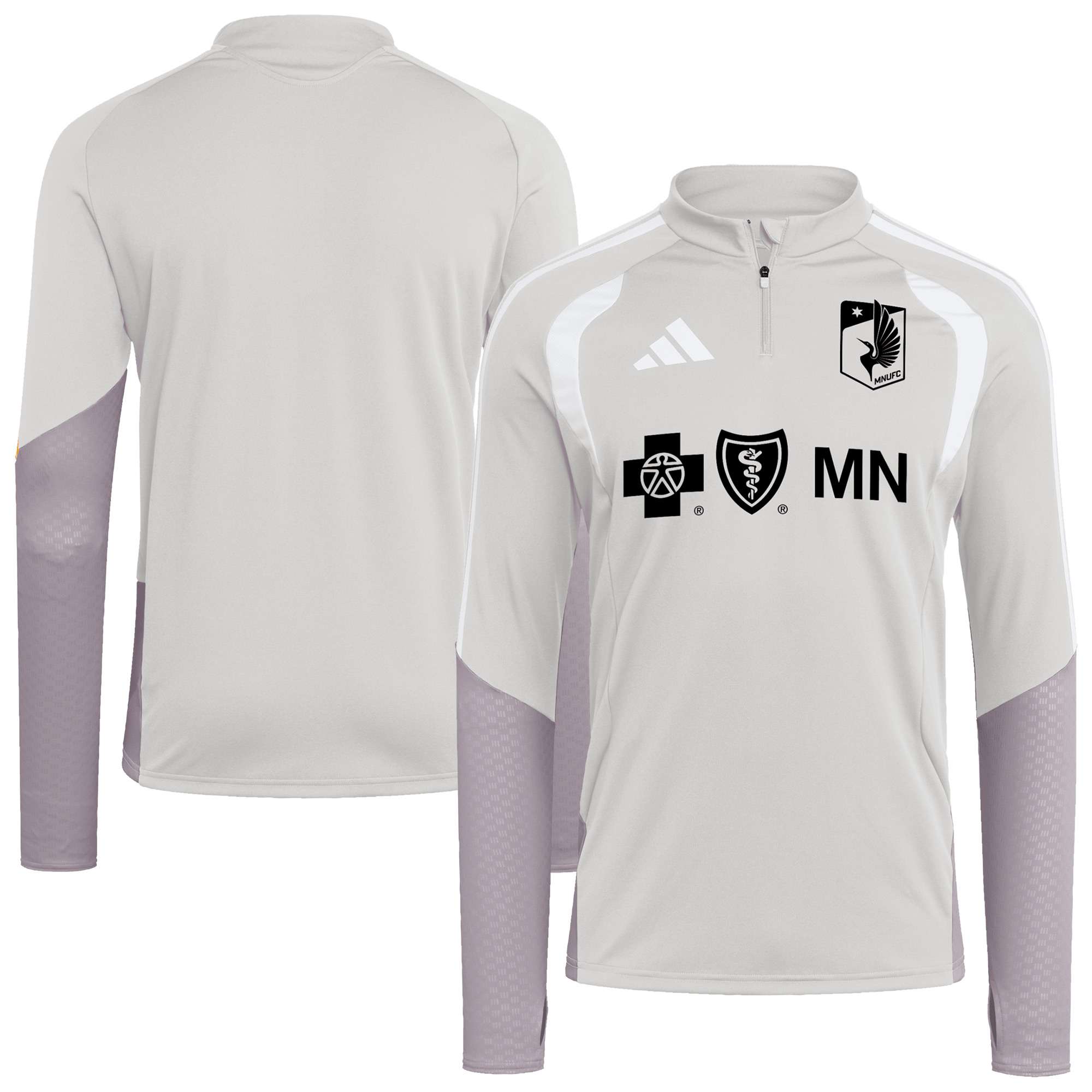 Men's adidas Silver Minnesota United FC 2026 Tiro Competition Quarter-Zip Training Top