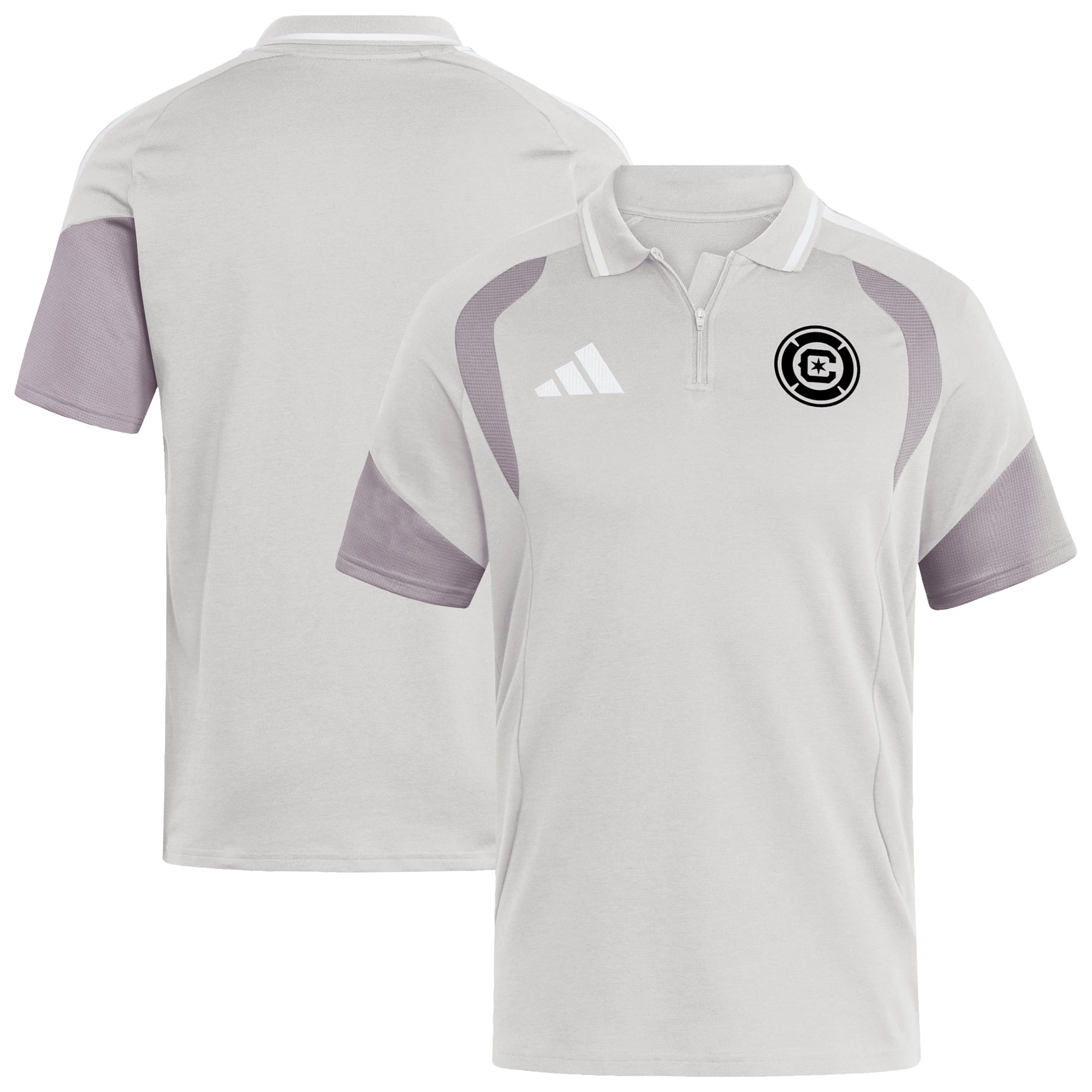 Men's adidas Silver Chicago Fire 2026 Tiro Competition Polo
