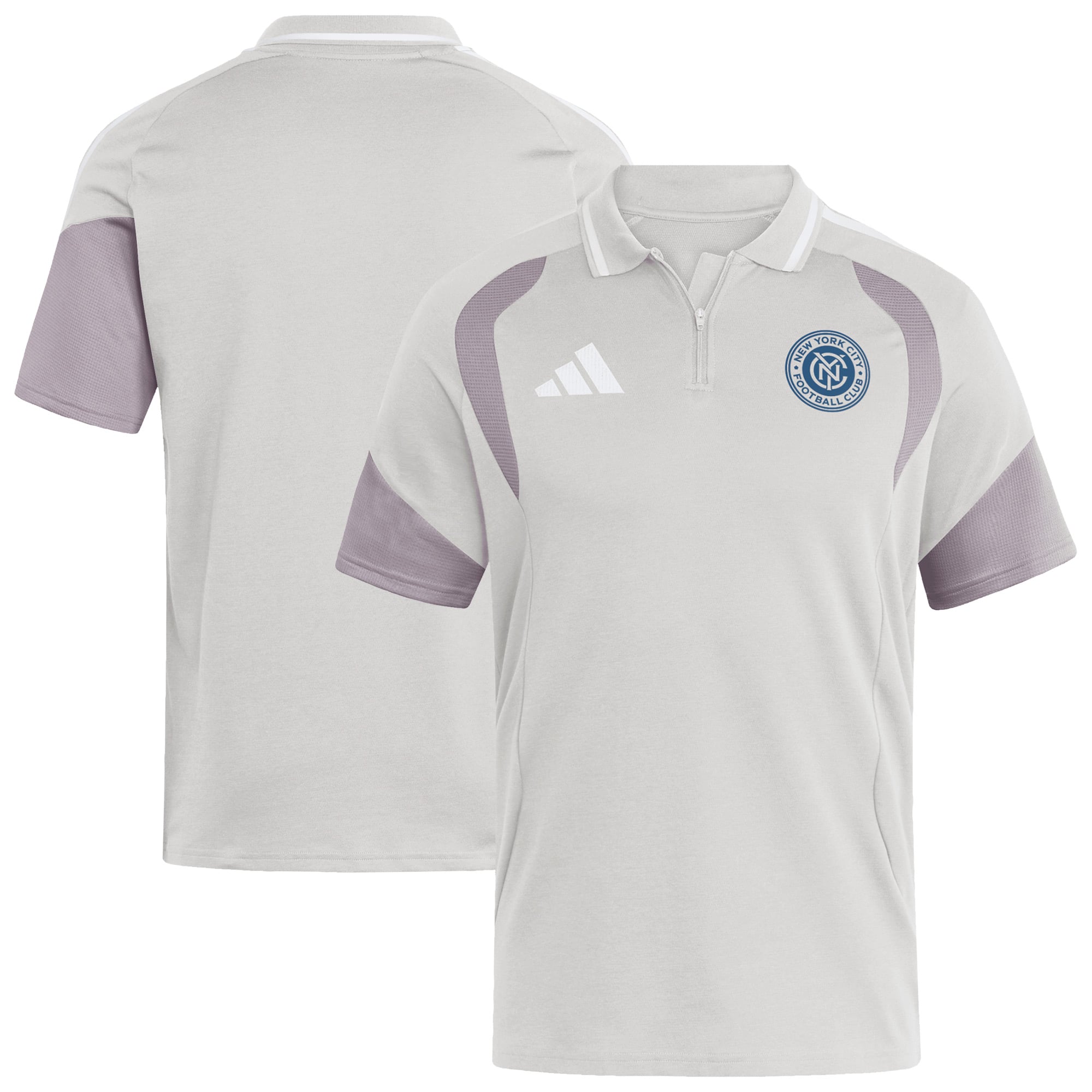 Men's adidas Silver New York City FC 2026 Tiro Competition Polo