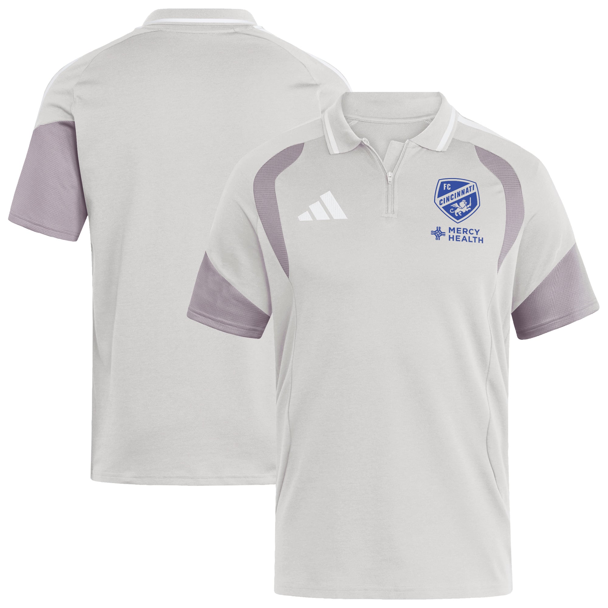 Men's adidas Silver FC Cincinnati 2026 Tiro Competition Polo