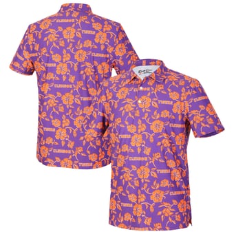 Men's Reyn Spooner  Purple Clemson Tigers Pua Performance Polo