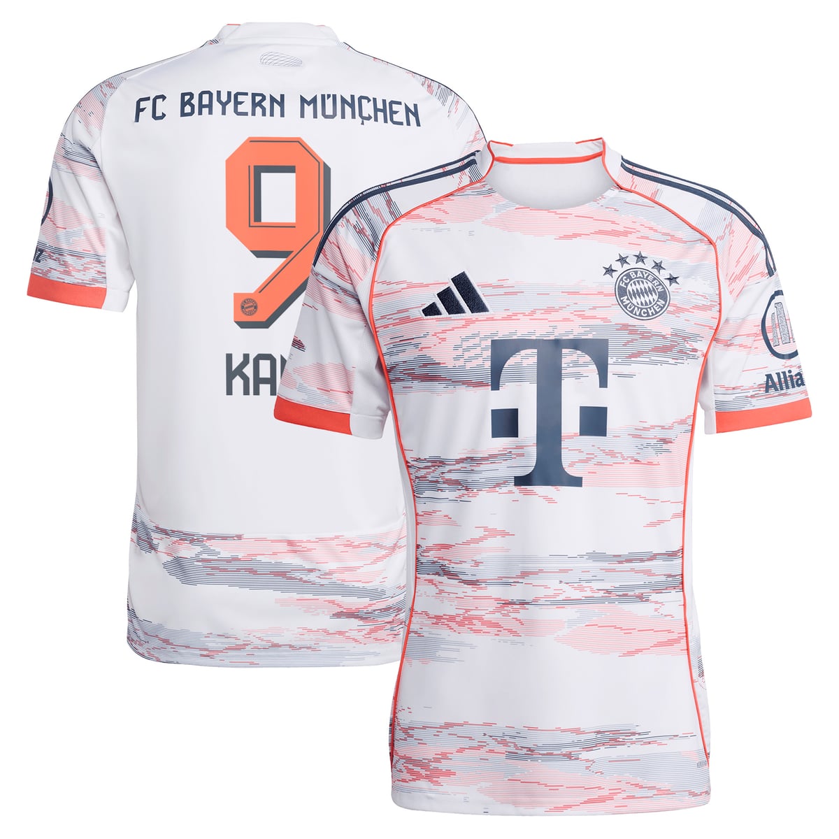 Maillot Extérieur FC Bayern adidas 2025-26 avec flocage Kane 9