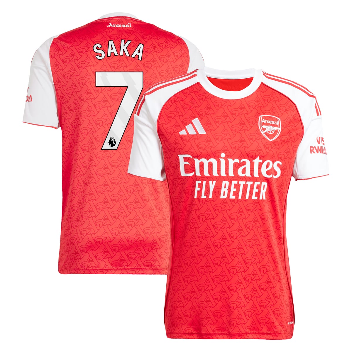 Maillot Domicile Arsenal adidas 2025-26 avec flocage Saka 7