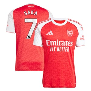 Maillot Domicile Arsenal adidas 2025-26 avec flocage Saka 7, vue 1