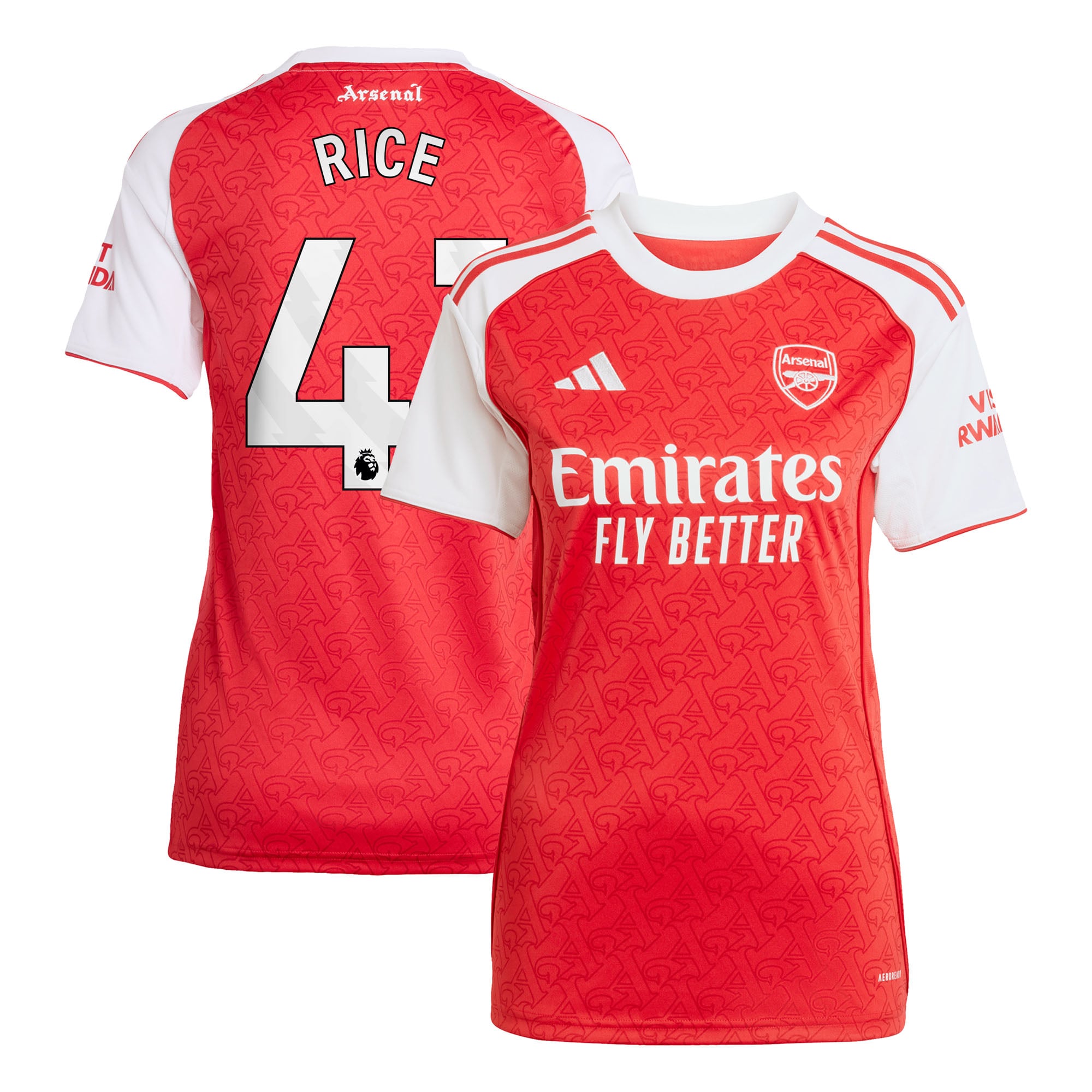 Maillot Domicile Arsenal adidas 2025-26 - Femme avec flocage Rice 41