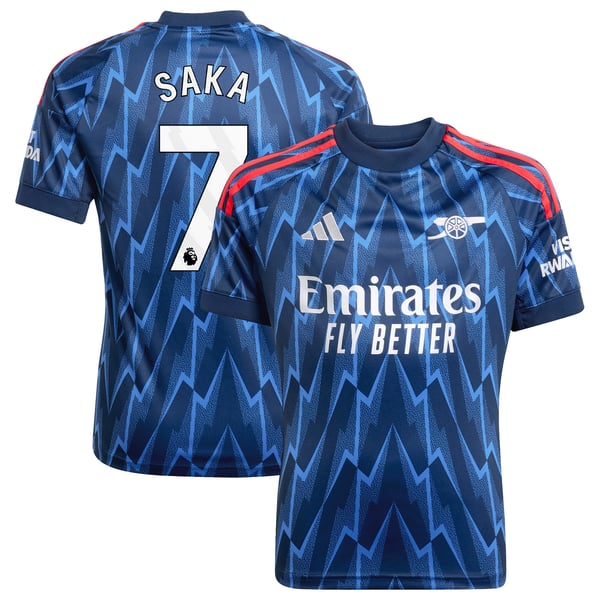 Maillot Extérieur Arsenal adidas 2025-26 - Enfant avec flocage Saka 7