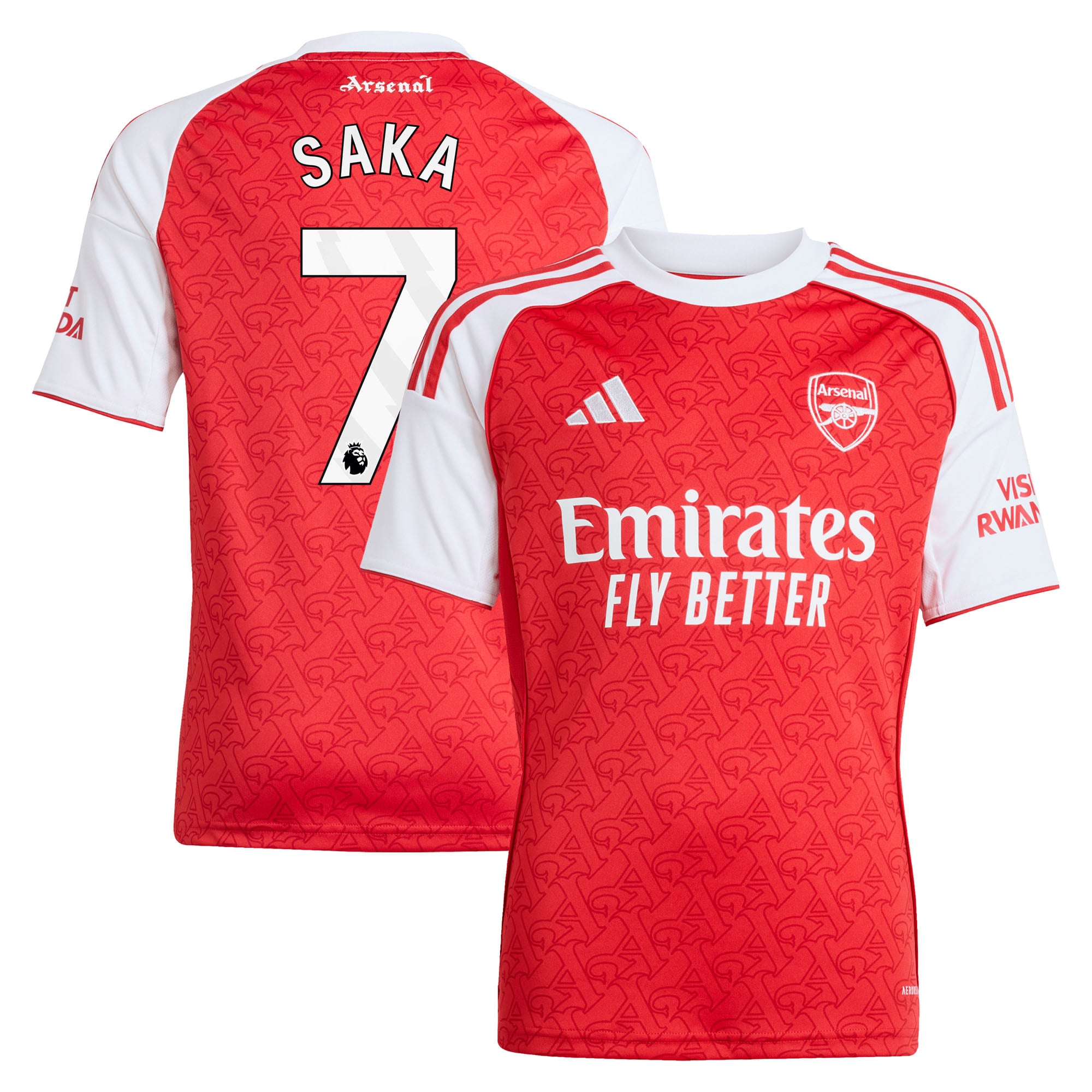 Maillot Domicile Arsenal adidas 2025-26 - Enfant avec flocage Saka 7