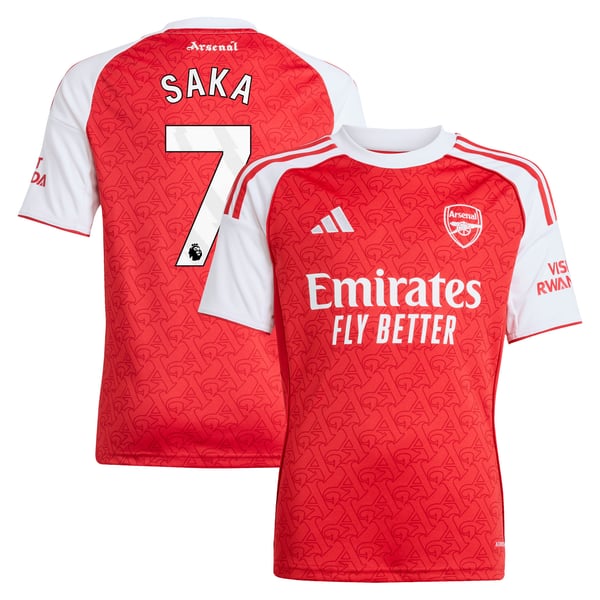Maillot Domicile Arsenal adidas 2025-26 - Enfant avec flocage Saka 7