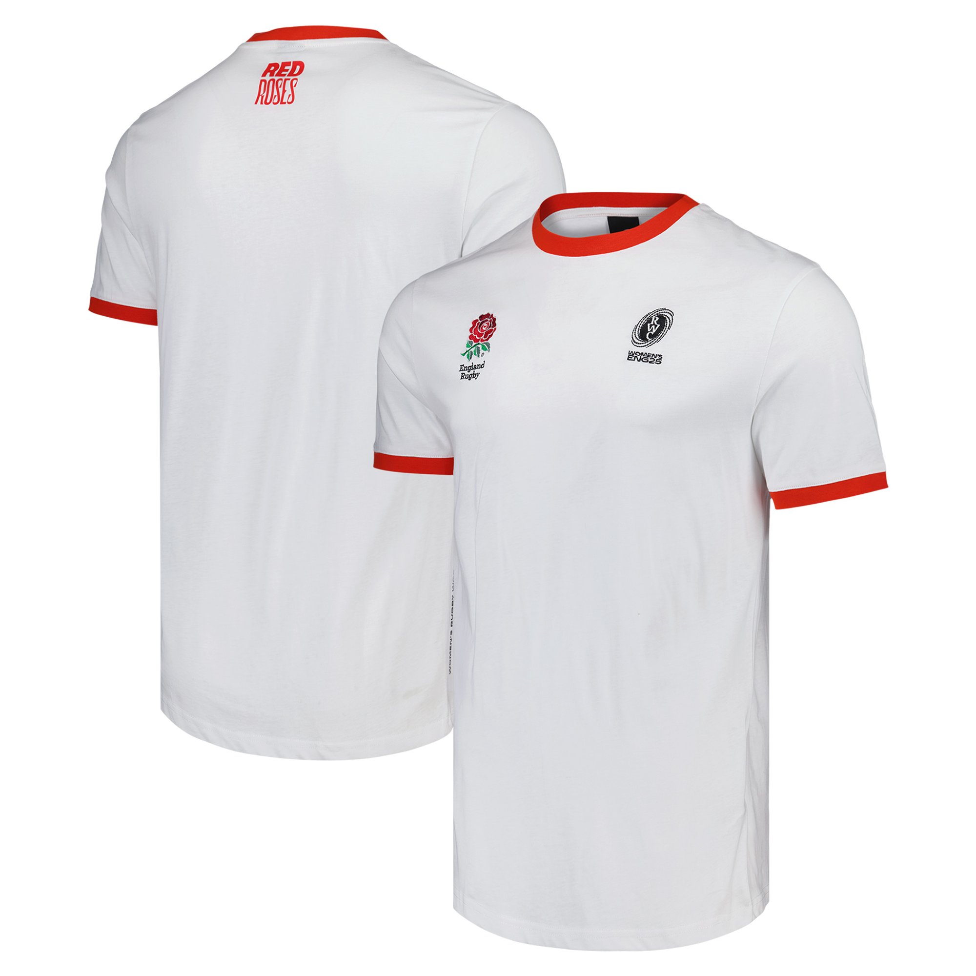 T-shirt da donna Coppa del Mondo di Rugby 2025 x Red Roses - Bianca - Unisex