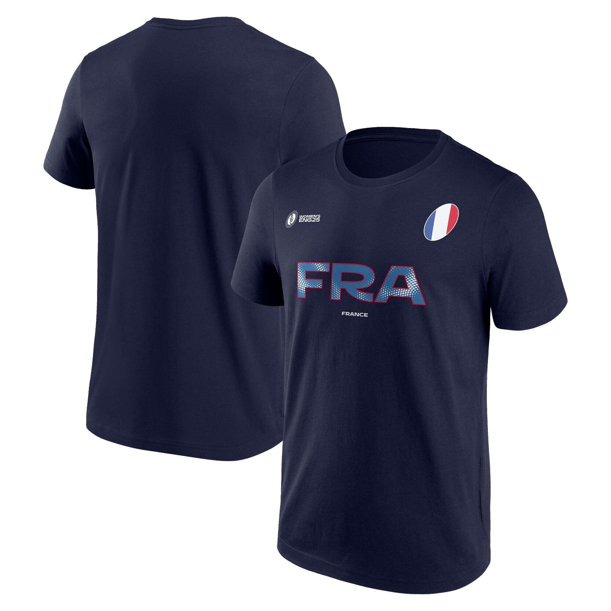 Maglietta da tifoso con grafica della Coppa del Mondo di rugby femminile 2025 - Francia