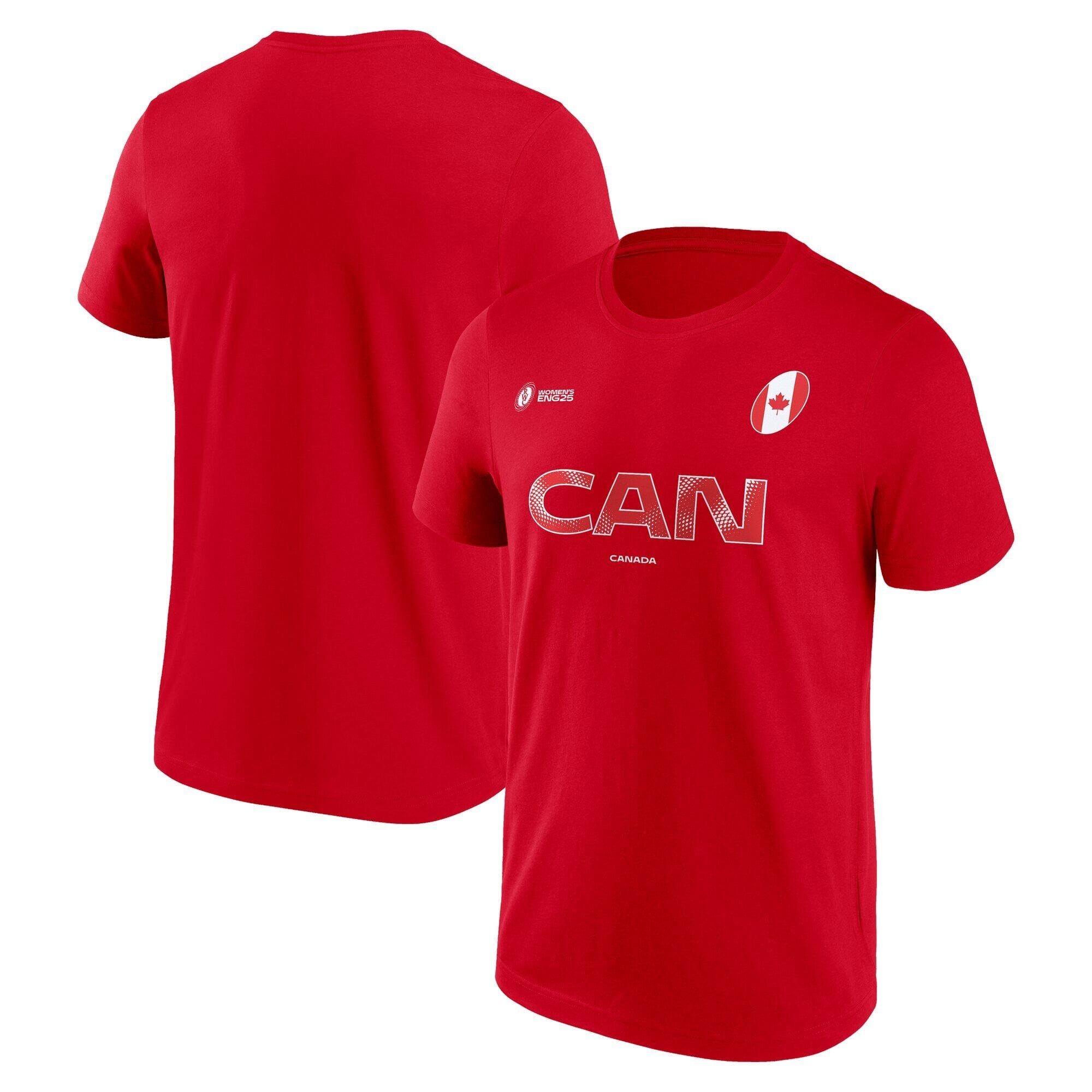 Maglietta da tifoso con grafica della Coppa del Mondo di rugby femminile 2025 - Canada