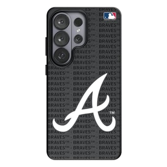 Keyscaper Atlanta Braves Text Backdrop Galaxy Magnetic Bump Case