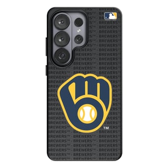 Keyscaper Milwaukee Brewers Text Backdrop Galaxy Magnetic Bump Case