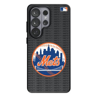 Keyscaper New York Mets Text Backdrop Galaxy Magnetic Bump Case