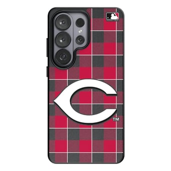 Keyscaper Cincinnati Reds Plaid Galaxy Magnetic Bump Case
