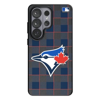 Keyscaper Toronto Blue Jays Plaid Galaxy Magnetic Bump Case