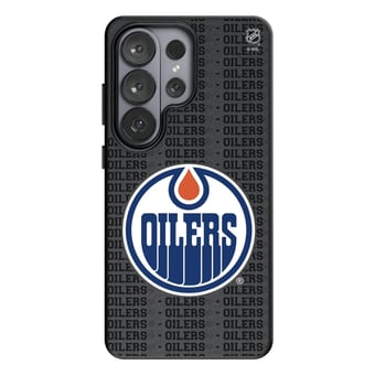 Keyscaper Edmonton Oilers Text Backdrop Galaxy Magnetic Bump Case