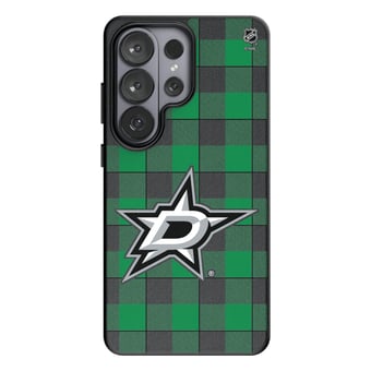 Keyscaper Dallas Stars Plaid Galaxy Magnetic Bump Case