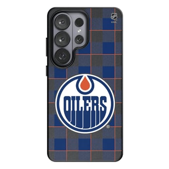 Keyscaper Edmonton Oilers Plaid Galaxy Magnetic Bump Case