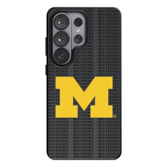 Keyscaper Michigan Wolverines Text Backdrop Galaxy Magnetic Bump Case