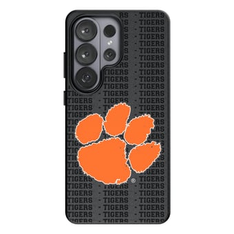 Keyscaper Clemson Tigers Text Backdrop Galaxy Magnetic Bump Case